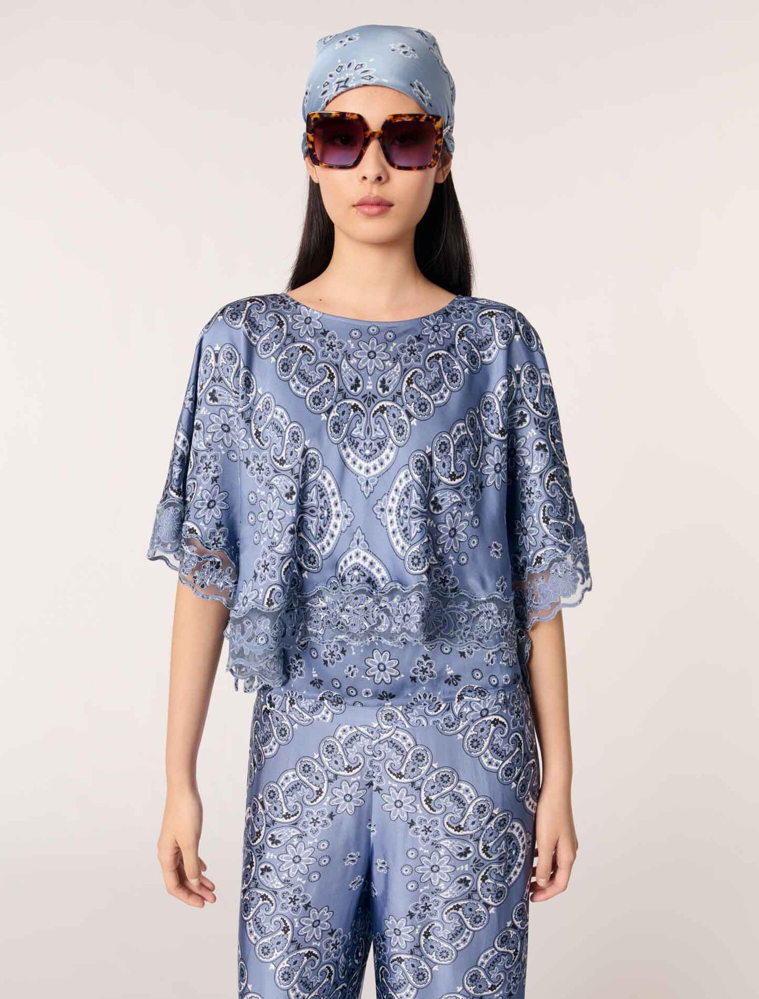 Top fluido con stampa
