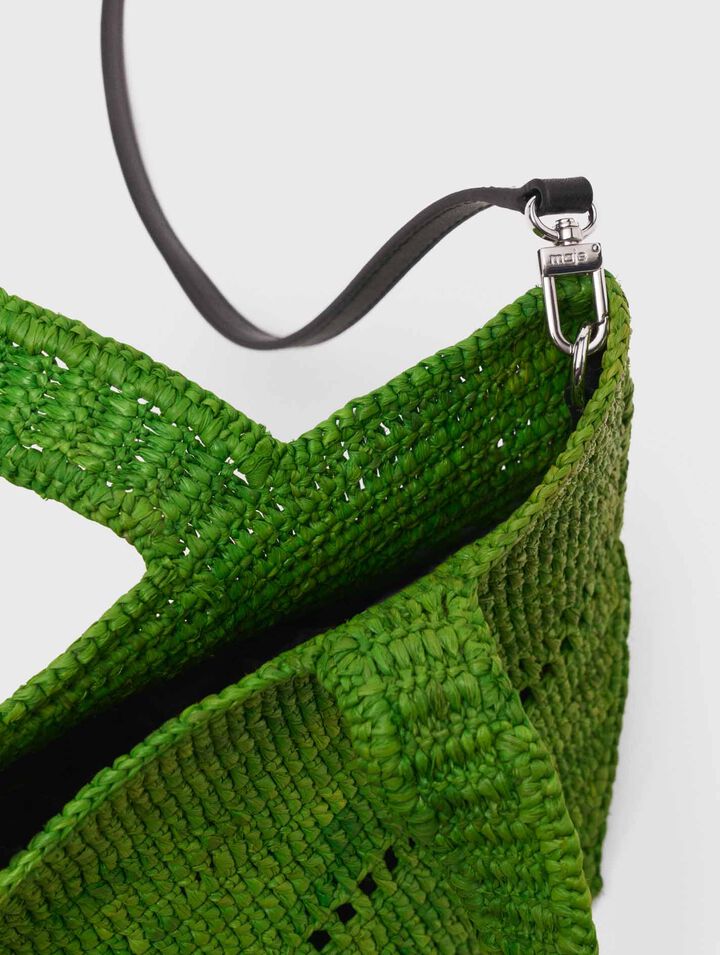 Mini shopping bag in rafia naturale