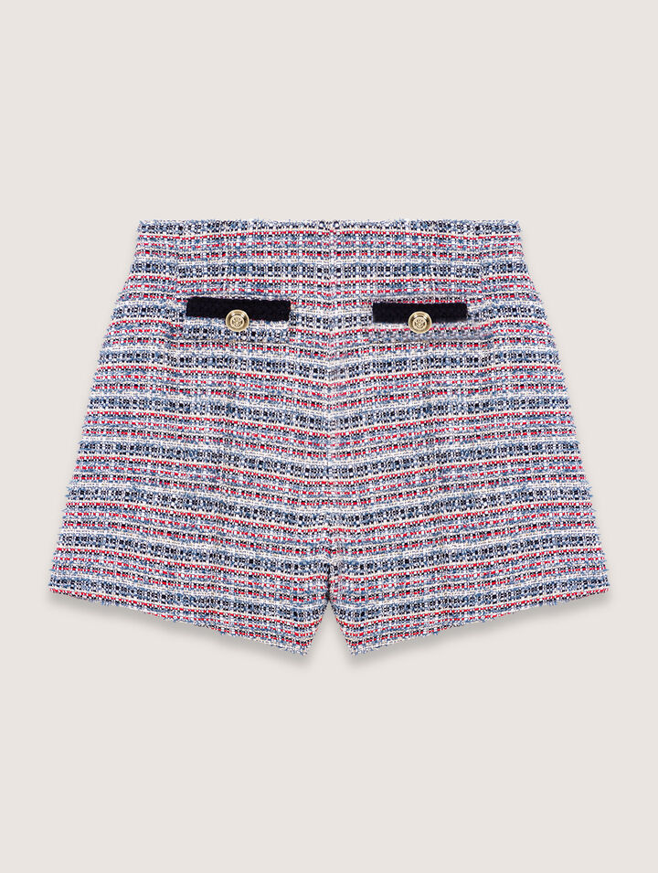 Shorts tweed passamani a contrasto